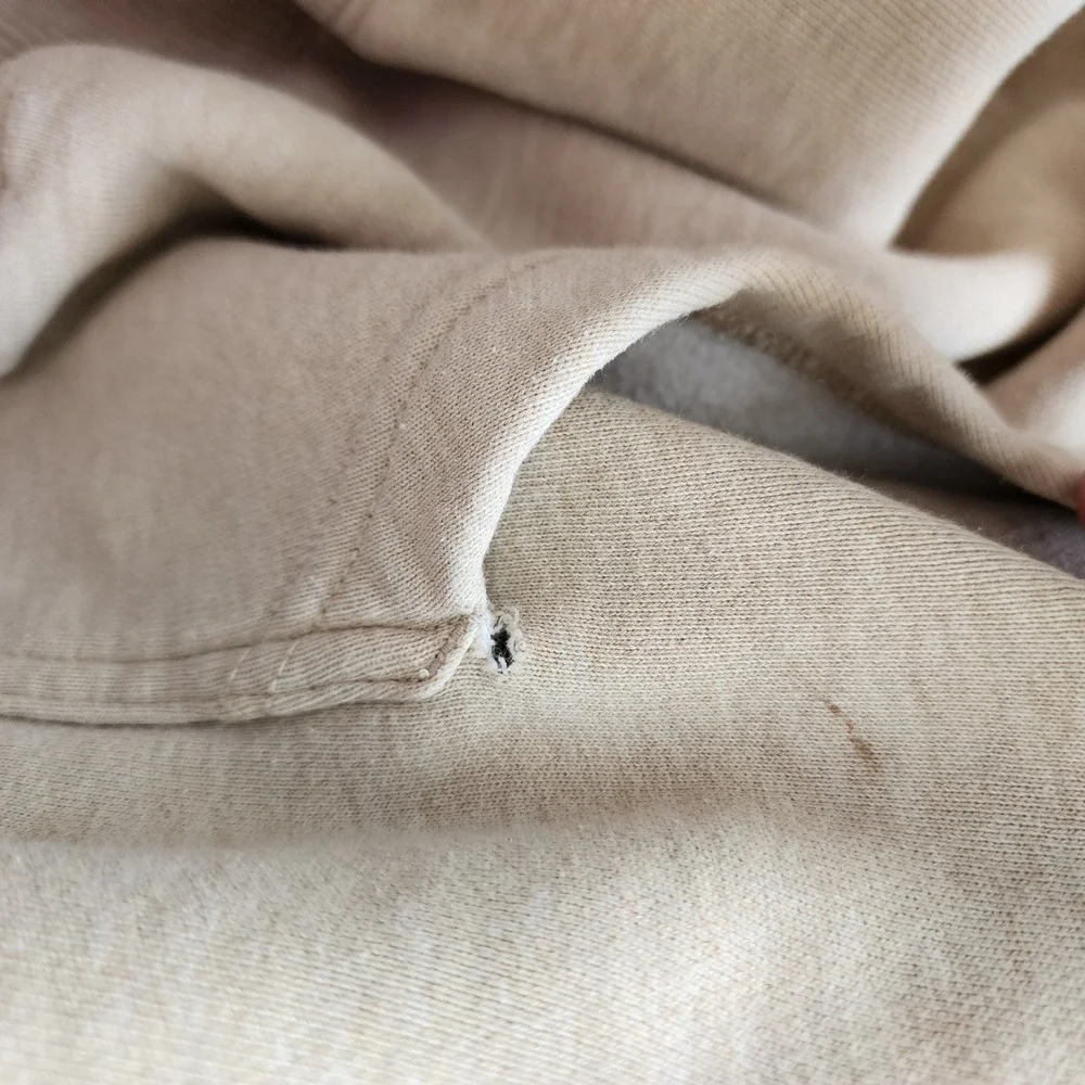 ⭐️ The North Face Mens Half Dome Pullover Hoodie Beige Oatmeal Logo Sweatshirt M